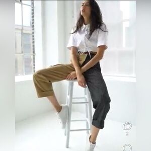 NEW Choosy Women's Size 4 Day And Night Two-Tone Color Block Pants High Rise